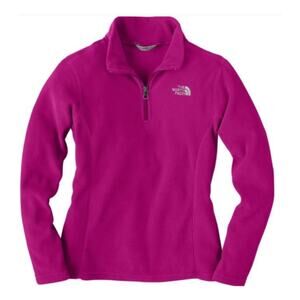 The North Face Women's Glacier 1/4 Zip Fleece Plum Pink Small
